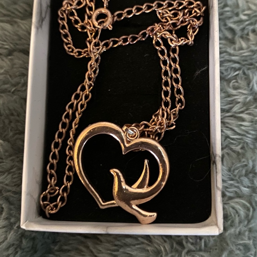 Elegant Dove Heart Necklace